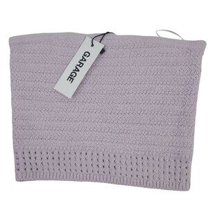 NWT Garage Bandeau Crochet Tube Top Orchid Petal Sz XS Cotton Blend